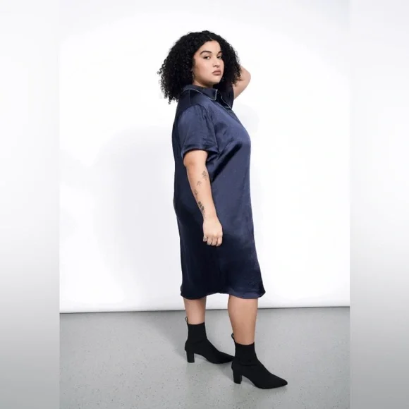 Wildfang The Empower Satin Shirt Dress - Picture 2 of 3